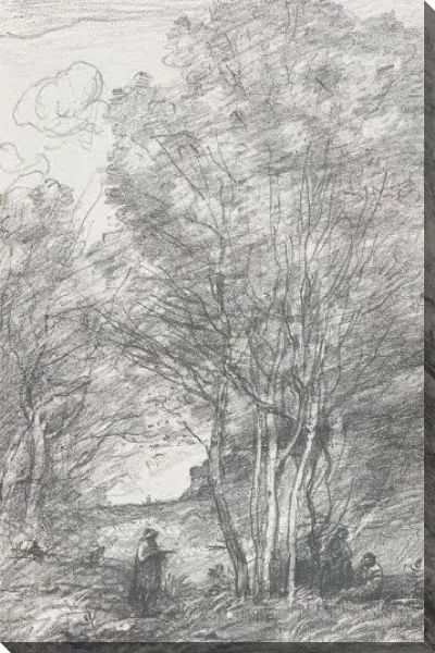 Картина Философы или мужчины группой деревьев