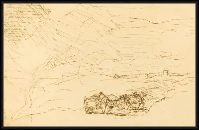 Повозка едет в город