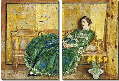 Апрель : (Зеленое Платье)