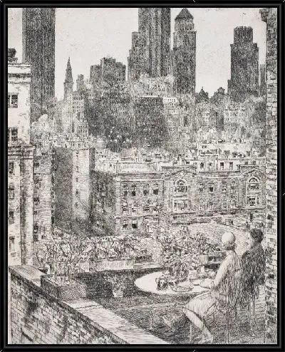 Картина Весна  в Нью йорке 1931 