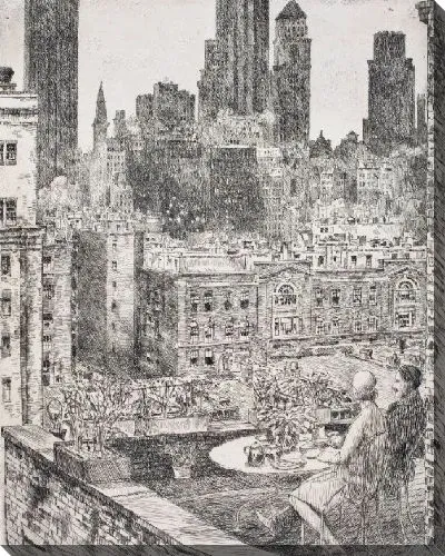 Картина Весна  в Нью йорке 1931 