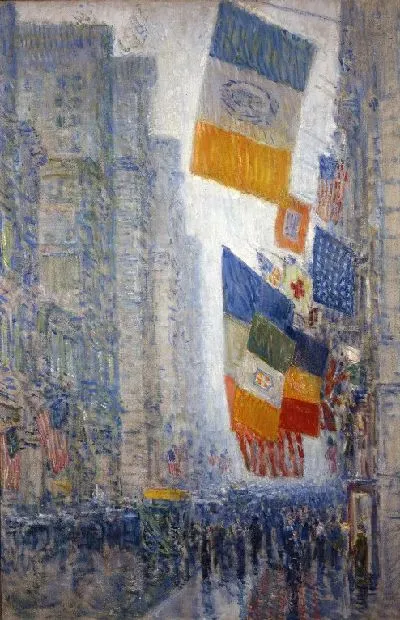 Картина Флаги дня рождения Линкольна - 1918