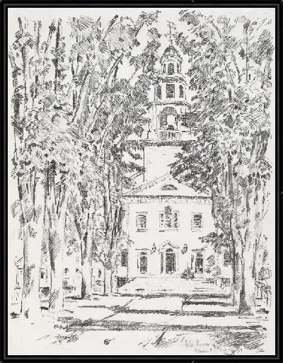 Картина Колониальная церковь, Глостер