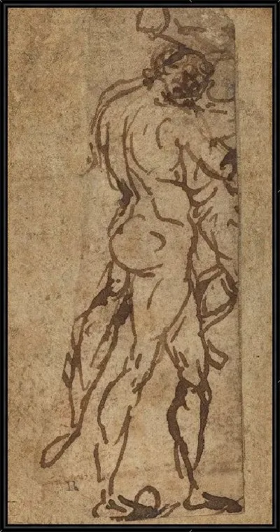 Картина Голая борьба двух