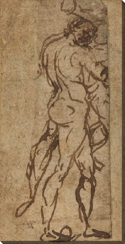 Картина Голая борьба двух