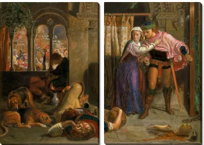 Картина Полет Мадлен и Порфиро во время пьянства накануне праздника (Канун Святой Агнесы)