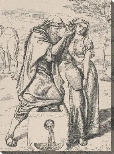 Картина Элиэзер и Ревекка у колодца (Библейская галерея Далзилса)