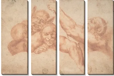 Картина Изучение фигур из Страшного суда Микеланджело, Сикстинская капелла