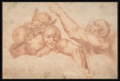 Изучение фигур из Страшного суда Микеланджело, Сикстинская капелла