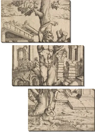 Картина Человек привязан к дереву