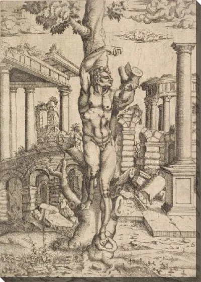 Картина Человек привязан к дереву