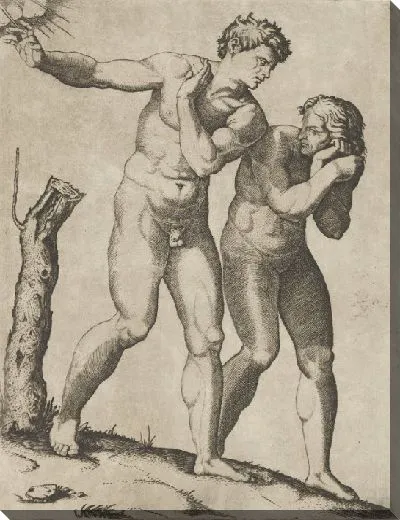 Картина Адама и Еву изгоняют из рая