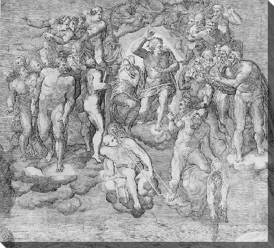 Картина Христос как судья в окружении святых (верхняя центральная часть Страшного суда)