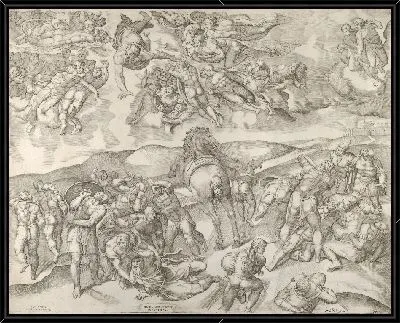 Обращение Саула с фрески Микеланджело в часовне Полины в Ватикане