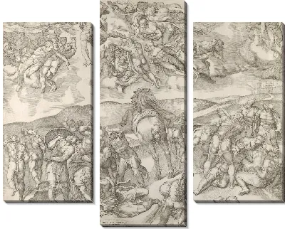 Обращение Саула с фрески Микеланджело в часовне Полины в Ватикане