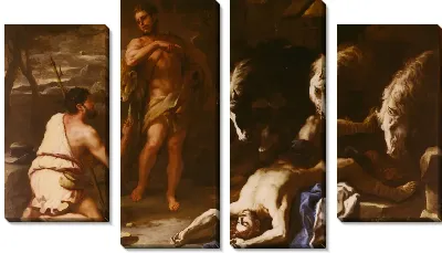 Геркулес, кормящий Диомеда своими лошадьми