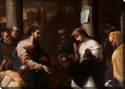 Картина Христос и Прелюбодеяние