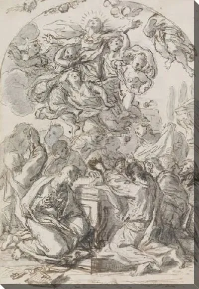 Картина Успение Богородицы; голова женщины и ребенка