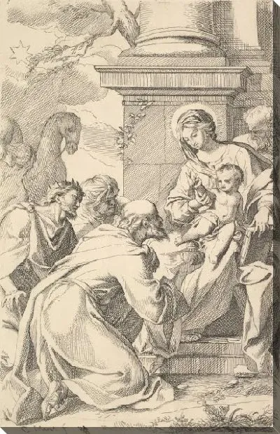 Картина Поклонение волхвов (копия в обратном порядке)