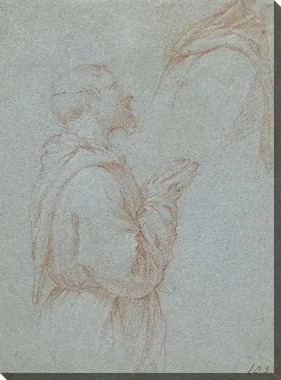 Картина Молящийся монах и профиль