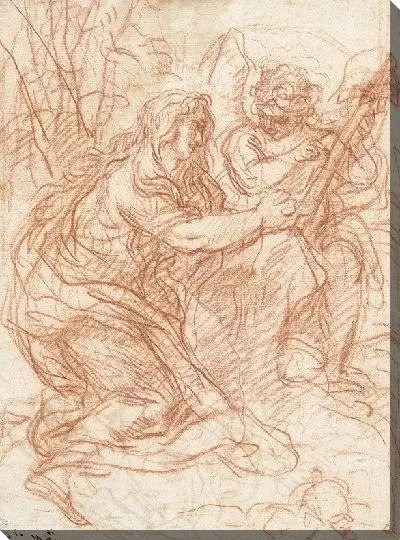 Картина Мария Магдалина поклоняется кресту