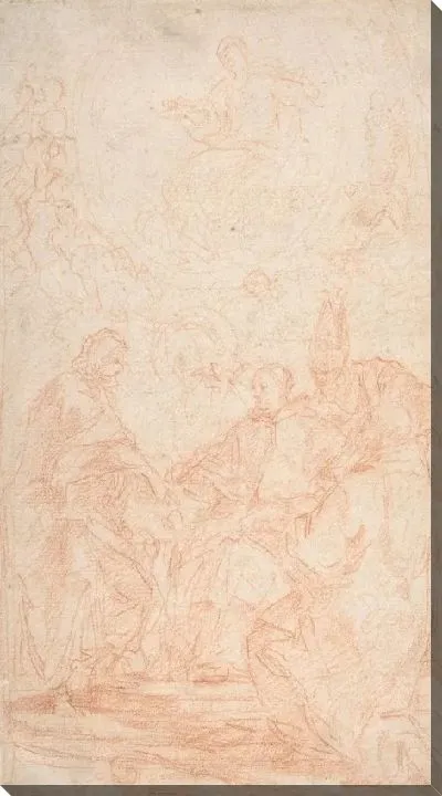 Картина Непорочное Пресвятая Богородица и четыре мужских святых (Изучение спора о непорочном зачатии)