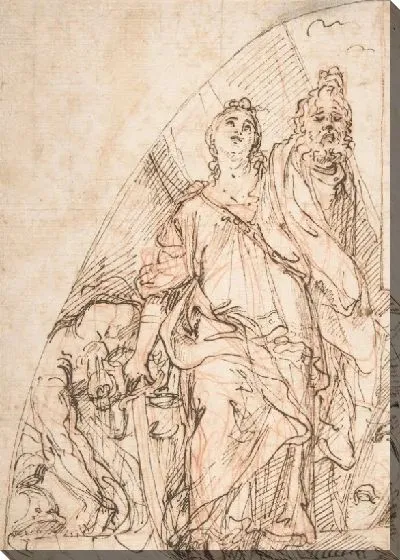 Картина Джудит держит голову Олоферна