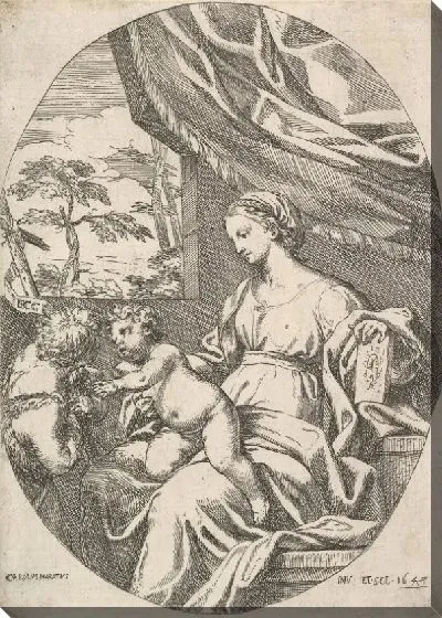 Картина Богоматерь с младенцем и юным Иоанном Крестителем