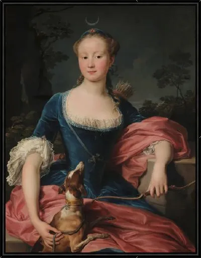 Картина Портрет дамы в качестве охотничьей дианы