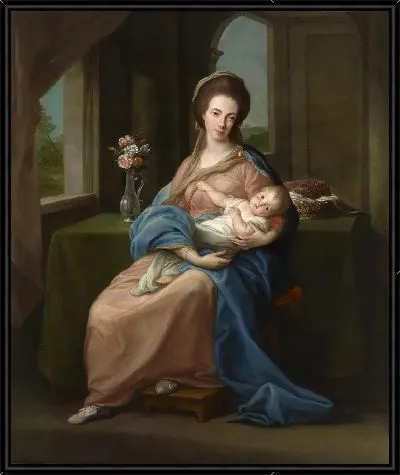 Картина Маркиза Хедфорт держит свою дочь Мэри