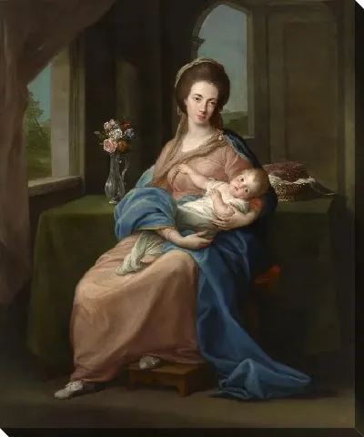 Картина Маркиза Хедфорт держит свою дочь Мэри
