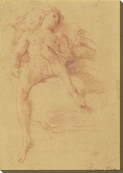 Картина Мужской ню лежащий на кровати