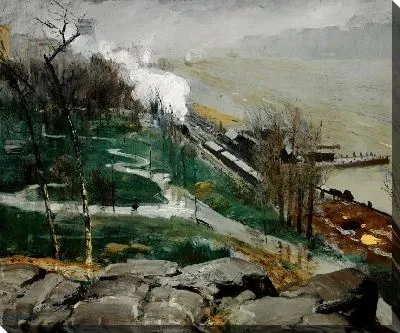 Картина Дождь на реке