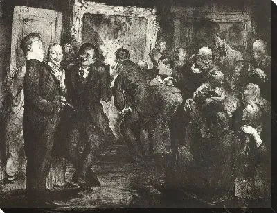 Картина Художники, оценивающие произведения искусства