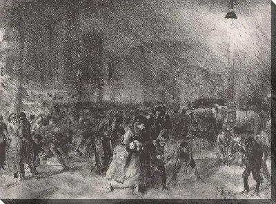 Картина Вечерний снег