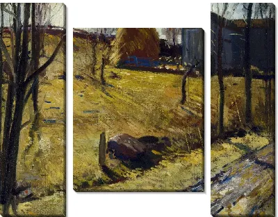 Картина Стога сена и сарай
