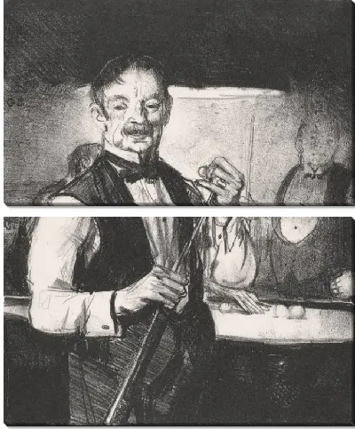 Картина Старый бильярдист