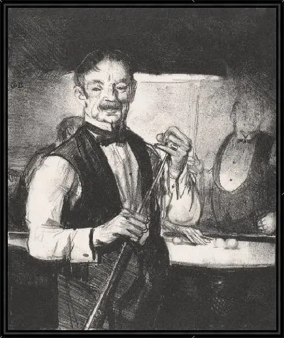 Картина Старый бильярдист