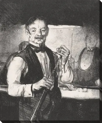 Картина Старый бильярдист