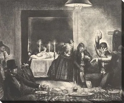 Картина Пунчинелло в доме смерти