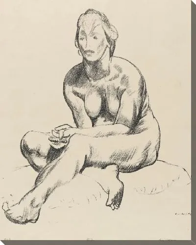 Картина Изучение жизни, сидящая обнаженная женщина