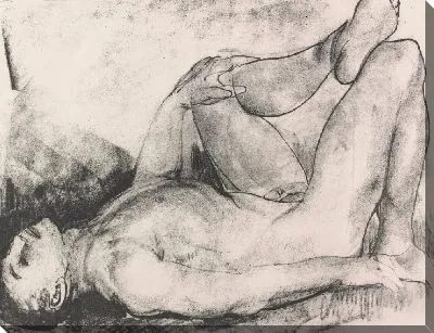 Картина Человек на спине, обнаженный, первое состояние