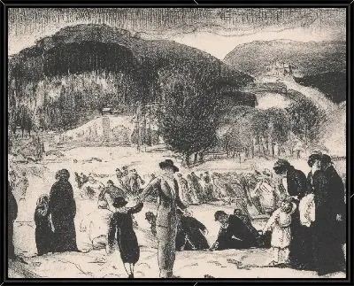 Картина Любовь зимы, Рождество 1917