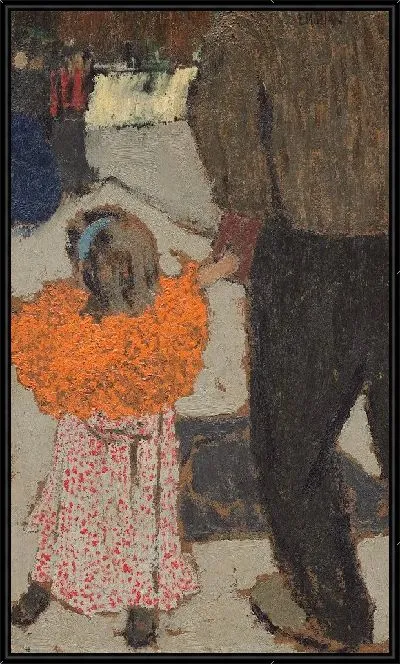 Картина Ребенок в красном шарфе 