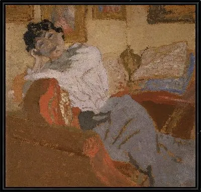 Мадам Хессель на диване 