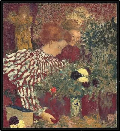 Женщина в полосатом платье