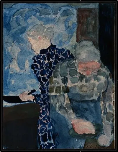 Картина Две женщины в интерьере 