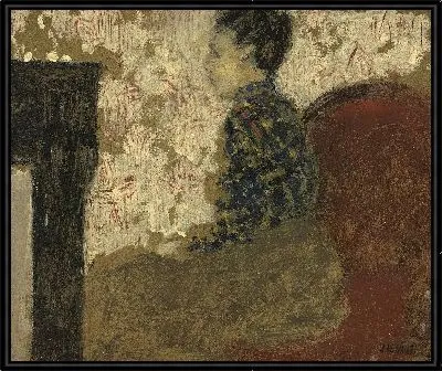 Женщина, сидящая у камина 