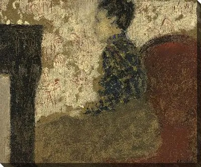 Женщина, сидящая у камина 