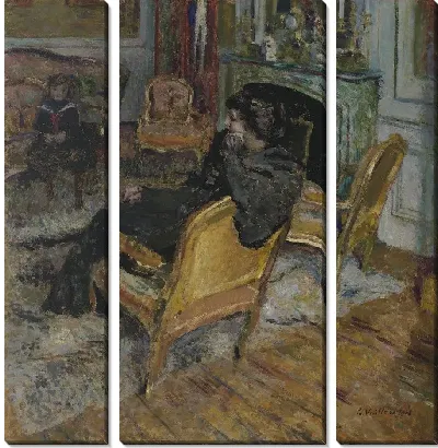 Картина Позолоченный стул, мадам Жорж Фейдо и ее сын 